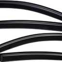 Lightronic Extra Durable Outside Mount Auto Vent Window Visor, Fits 2016-2022 Honda HR-V (HRV), UV Protection Rain Guard, Original Wind Deflector, No-Drill Easy Install, Dark Smoke, 4-Pcs