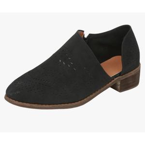 Fashion Casual Boots For Women Low Heel Cutout Western Ankle Boots Ladies Pointed Toe Hollow Out Short Boot Pull On Western Stitched Booties Business Office Booties Shoes 39 size