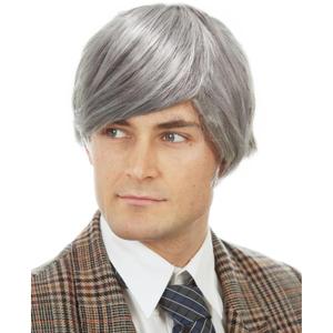 ALLAURA Old Man Grey Wig  Silver Grandpa-Style Mens Costume Hairpiece, One-Size-Fits-All Synthetic Hair Accessory for Halloween, Cosplay, Theatre Performances, and Party Costumes  Hairpiece Only