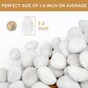NUPICK 16lb White River Rocks for Outdoor Landscaping, 1-2 Inch Pebbles for Indoor Plants, Natural Polished Aquarium Gravel, Decorative Rocks for Succulent, Garden, Vases Fillers, Bird Baths