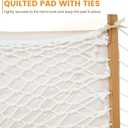 Lazy Daze Hammocks 2 Person Hammock Pad and Pillow Set, Double Polyester Quilted 78" x55" Replacement Pad for Rope Hammock, Cream