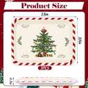 Whaline 3 Pcs Christmas Serving Trays Xmas Tree Plastic Serving Platters Dishes for Holiday Party Breakfast Lunch Dinner Food Snack Supplies, 10 x 13 Inch
