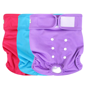 wegreeco Washable Reusable Premium Female Dog Diapers, Medium Large Small Dog Doggie Puppy & Doggy Diapers Female,Period Panties in Heat (Pack of 3, Medium)