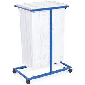 Adir Mobile Blueprint Holder - Adjustable Blue Print Storage Organizer and Construction Plan Holder – Plans Rack for Jobsite and Office (Without Blueprint Clamps)