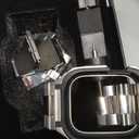 Stainless Steel Watch Band with Case Compatible with Apple Watch Series 11 10 46mm, Rugged Strap with Metal Protective Bumper Cover for iWatch Bands Men (Silver)