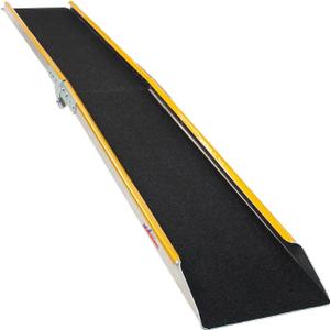 Ruedamann 71" Aluminum Loading Ramps for Pickup Trucks Trailers, Folding Motorcycle Ramp, 600Lbs Capacity, Snowmobile Ramp, ATV Truck Ramps for Dirt Bike, Tractor, Tailgate Bed, Usable Width 8.5", 1PC