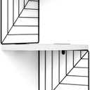 Love-KANKEI Corner Shelf Wall Mount of 5 Tier Rustic Wood Floating Shelves Wall Shelves for Bedroom Living Room Bathroom Kitchen Office and More White