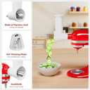 21Pcs Meat Grinder & Cheese Grater Attachment for KitchenAid Stand Mixer, with 4 Grinding Plates, Metal Sausage Stuffer Tubes, 4 Slicer Shredder Attachment, Kitchen Aid Accessories and Attachments