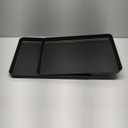 NutriChef 2-Piece XL Mega Cookie Sheet Baking Pans Set Extra Large Nonstick Carbon Steel Oven Baking Tray Pans, Stackable Bakeware, Black