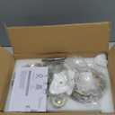 Crystal Wall Sconces Set of 2, Dimmable Wall Sconce with Plug in Cord and Dimmer Gold Plug in Wall Lamp Wall Mounted Light with Crystal Shade for Living Room Bedroom Vanity Light, Bulbs Included