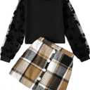 Girl Skirt Sets Casual Winter Fall Dresses Cute Clothes Outfit for Girls (11-12 Years)