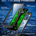 Oterkin Waterproof Case for iPhone 16 Pro Case Compatible with MagSafe, 360 Full Body Rugged 16 Pro Phone Case with Built-in HD Screen & Lens Protector [12FT Military Grade] Case (Black)