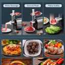 Electric Meat Grinder, Sausage Stuffer with 3 Sausage Tubes, 2 Blades, 3 Plates, 3200W Max, Meat Grinder Heavy Duty for Home Kitchen Use, Stainless Steel (Black)
