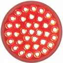 United Pacific 39643B - Brake/Tail/Turn Signal Light - (Bulk), 36 Led 4" Round, Red/Clear Lens