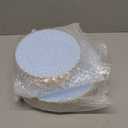 Lullaby 60PCS Light Blue Scalloped Plastic Plates with Gold Rim, Includes 30PCS Dinner Plate 10'' and 30PCS Dessert Plate 7.5'', Baby Blue Plastic Plates for Party, Wedding and Daily Use