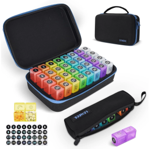 Monthly Pill Organizer 2 Times a Day, 30 Day Pill Organizer Box AM PM