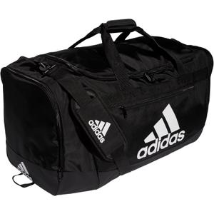 adidas Unisex Defender 4.0 Gym Duffel Bag for Men and Women, Black/White, Large (110L)
