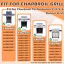 17" Grill Grate for Charbroil Performance 2 Burner 463630021 463655621 463644220 463655021 463660421, Cast Iron Cooking Grates for Charbroil Grill Replacement Parts G426-0004-W1 G426-0005-W1