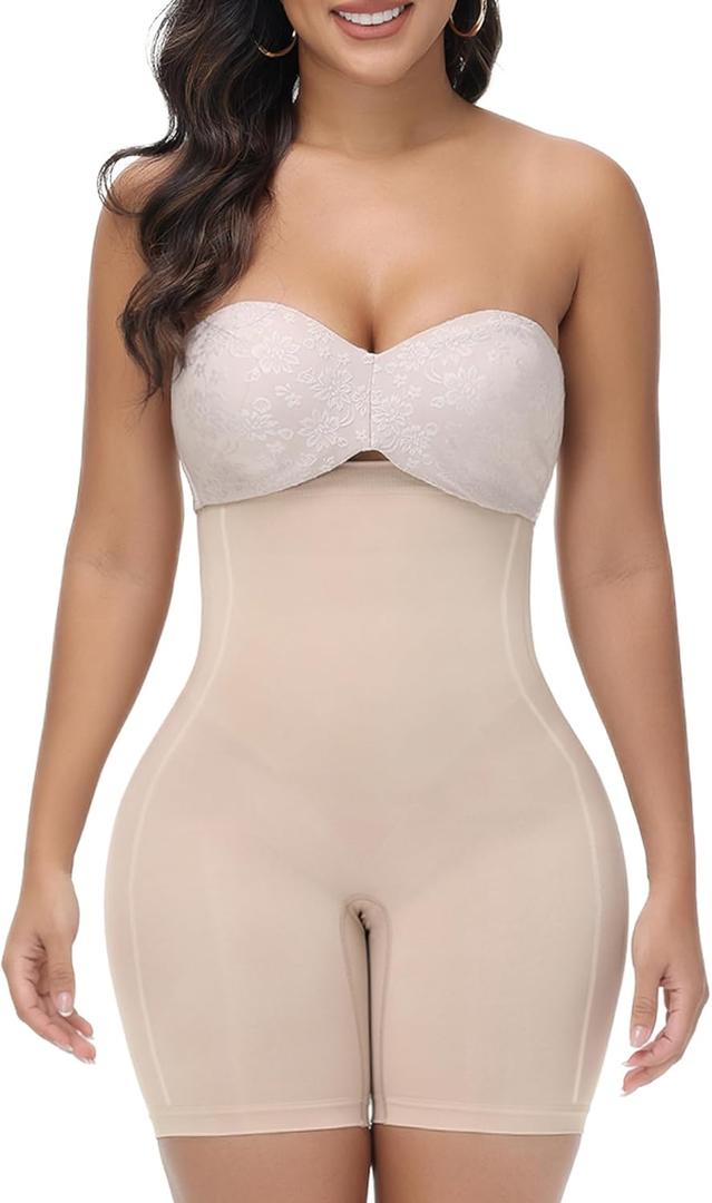 SHAPESHE Shapewear Shorts for Women Tummy Control Fajas Colombianas Moldeadoras Seamless Body Shaper Butt Lifter Faja Shorts, Medium