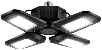 Deformable LED Garage Lights - 12000 Lumen 6500K Daylight 120W, Four Leaf Garage Organization Ceiling Lighting