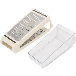 Cheese Grater Handheld - Double Sided Reversible Box Grater with Storage Container,Stainless Steel Blades for Cheese,Vegetables,Ginger,Garlic