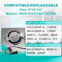 Upgrade Model 676-D/2676F-A 110CFM, Compatible with Broan 680-A/2680F-A,680-A,110RDB, 110RDF, 2680F, 680FL-A, 680FLT, FL2680F Fan Assembly, Compatible with 684-D/2684F-A (80CFM),3.0 Sones S97015157