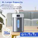 Stainless Steel Humidifier for Bedroom & Large Room,4L Easy to Clean Cool Mist Humidifier, Mold Free & Dishwasher Safe Water Tank, Essential Oil Diffuser for Baby Nursery, Plants, Home