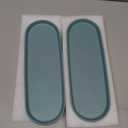 Ceramic Sink Tray, Bathroom Counter Tray, Bathtub Tray, Cosmetics Dish, Candle Tray, Perfume Shampoo Liquid Soap Tray Simple Style Design Suit for Bathroom and Kitchen (2pcs Blue)