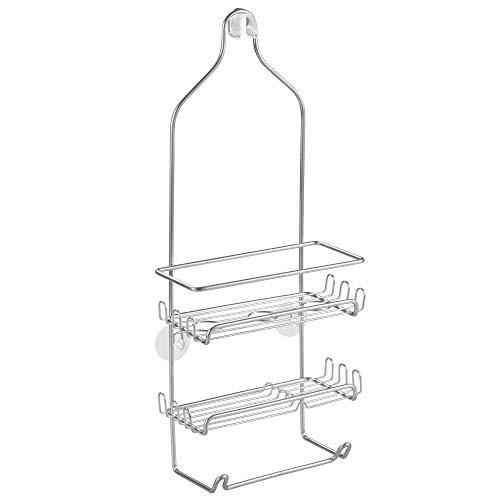iDesign Steel Hanging Shower Caddy Organizer, The Milo Collection – 9” x 4.5” 21.25”, Silver