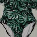 Tempt Me Women's One Piece Swimsuit Vintage Off Shoulder Ruffled Bathing Suits (Black) L