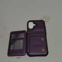 Vinich for iPhone 17 Wallet Case with Card Holder, RFID Blocking Credit Slots Kickstand Shockproof Phone Cover Fit for iPhone 17 6.3" Purple