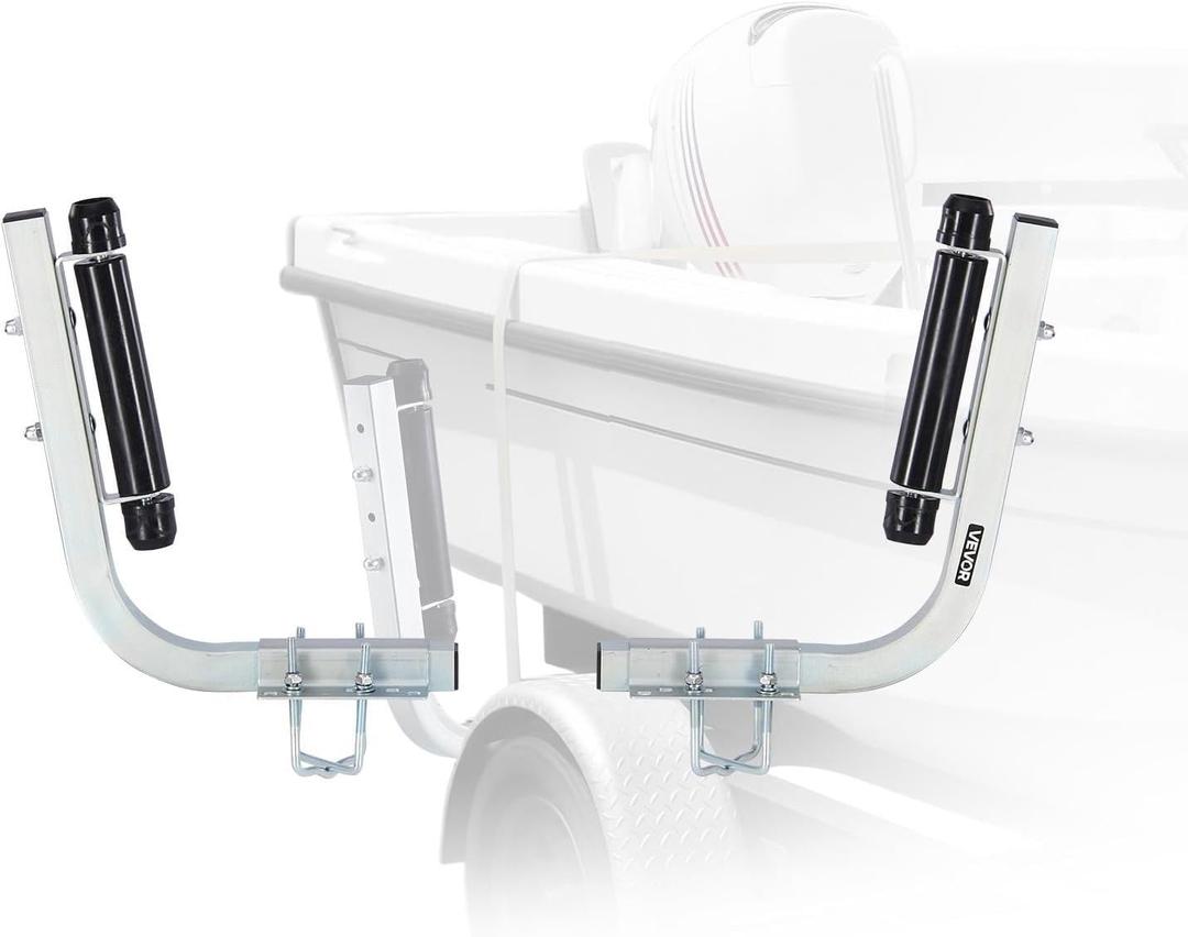 VEVOR Boat Trailer Guides, 18.5 in/20.5 in Height Adjustable Trailers Guide, 2PCS Thickened High-Duty Steel Trailer Guide-Ons with Smooth Roller Guidance, for V-Hull Boats, Small to Mid-Size Boats