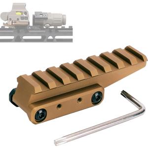 Phoking Optic Riser Mount Picatinny Rail Fast Riser Red Dot Riser for Red Dot Sight Scope Optics (Tan)