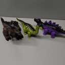 3-Pack Electronic Walking Dinosaur Toys for Toddlers 2-4, Moving Dinosaurs Toys with Lights, Roaring Sounds, T-Rex, Brachiosaurus & Stegosaurus, Xmas Birthday Gift for 2 3 4 5 6 Years Old Boys