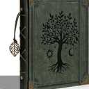 Vintage Photo Album 4x6 Leather Scrapbook Album with Writing Space 120 Photos & 30 Sheets DIY Paper Memory Albums Book for Anniversary Travel Vacation Family Tree, Green Medium(8"x10")