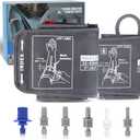 Full-Size Blood Pressure Replacement Cuffs - 5.9-9.5 & 9-21 Inches, Fit Small Medium Large XL XLarge Extra Large Big Arms, 6 Sizes of Connectors Compatible with Omron or Other Brands (Cuffs Only)