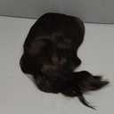 VCKOVCKO Short WaveWigs Natural Brown Wig With Air Bangs Women's Shoulder Length Curly Wavy Synthetic Cosplay Wig for Girl Colorful Wigs(12", Natural Brown)