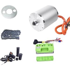 72V 3000W Brushless Motor Kit Max 6700RPM Temperature Sensing Electric DC 72V Motor with 80A Sine Wave Controller for Go Kart Electric Scooter Motor (3KW no Bracket)