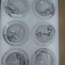 KCO Lighting 6-Lights Ribbed Milk Glass Chandelier Farmhouse Rustic Walnut Wood Chandelier Lighting Frosted White Globe Pendant Light Mid Century Modern Gold Semi Flush Mount Ceiling Light