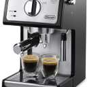 De'Longhi 15-Bar Pump Espresso Machine with Manual Milk Frother for Latte, Cappuccino, Black, ECP3420 (Black/Stainless Steel)