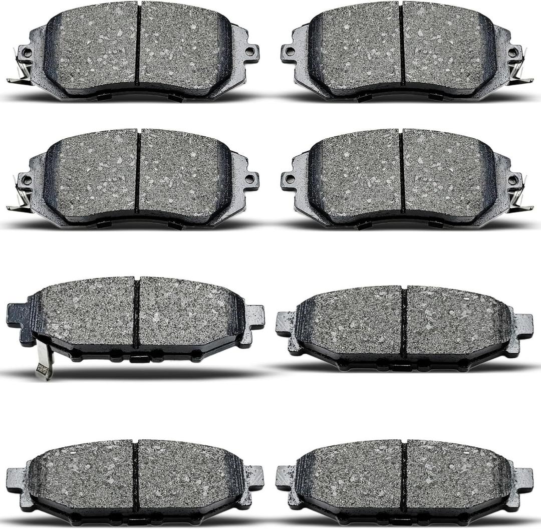 Front Rear Ceramic Brake Pads Compatible with Subaru Forester Brz Impreza Crosstrek, D1114 D1539