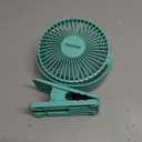 Gaiatop Portable Clip on Fan Battery Operated, Small Powerful 3 Speed Quiet 360 Rotate, USB Rechargeable Mini Personal Cooling Fan for Desk Table Home Office Stroller Camping Women Gifts Green