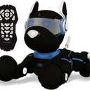 LEXiBOOK Power Puppy - My Smart Robot Dog - Programmable Robot with Remote Control, Training Function, Dances, Sings, Light Effects, Rechargeable Battery, Children's Toy - DOG01BK