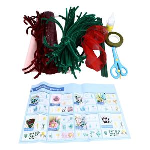 DIY Chenille Stems Bouquet Kit Creative Handcrafted Flower Craft Set for Home Decor