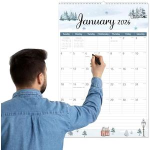 GuassLee Extra Large Wall Calendar 2026-2027, 20"x 30" Big Vertical Wall Calendar 2026, Jan. 2026 to Jun. 2027, 18-Month Hanging Planner Wall with Julian Date for Office Home School Organizing Pack of 2