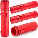 Zonon 4 Pcs Electrode Rod Storage Tube 14 Inch Airproof and Waterproof Welding Rod Holder for Canister(Red)