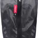 pack all Plus-Sized Shoe Bag for Travel, Water-Resistant Shoe Pouch for Gym, Odor-Resistant Soccer Cleats Bag for Sport (Black, 1-Pack)