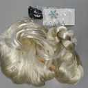 ANOGOL Wig Cap+6 Hairpins+ White Blonde Princess Pigtail Wig Long Blonde Braided Ponytail for Women Cosplay Long Princess Braids Platinum Cosplay Wigs Synthetic Queen Snow Pigtail Party Halloween