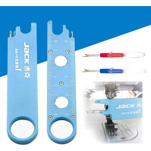 Jack Quick Threading Device for Sewing Machine Needle Threading,Anti Prick Hands,Sewing Machine Needle Threader 3 in 1 Jack Sewing Tool and 2 Seam Rippers,Sewing Supplies, (Blue)