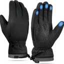 Sukeen Windproof Winter Gloves for Cold Weather, Soft Warm Touchscreen Anti-Slip Mens Winter Gloves for Running Driving Cycling Hiking Biking Outdoor Sports Daily Work (X-Large, Black)